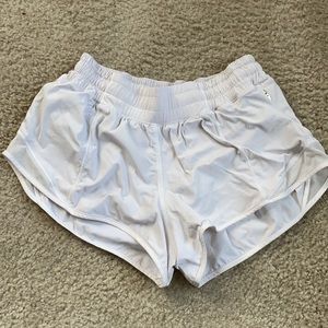 White lululemon hotty hot shorts